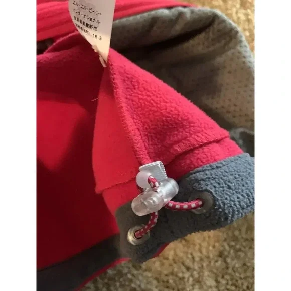 LL Bean Women Coat Size Medium Pink Lined Ski Jacket Winter Fleece - Picture 6 of 7
